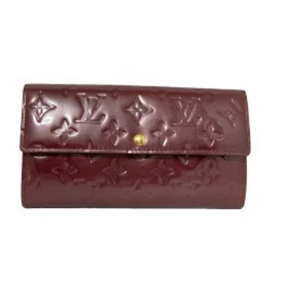 LOUIS VUITTON Portefeuille Sarah Long Wallet Violet Leather
